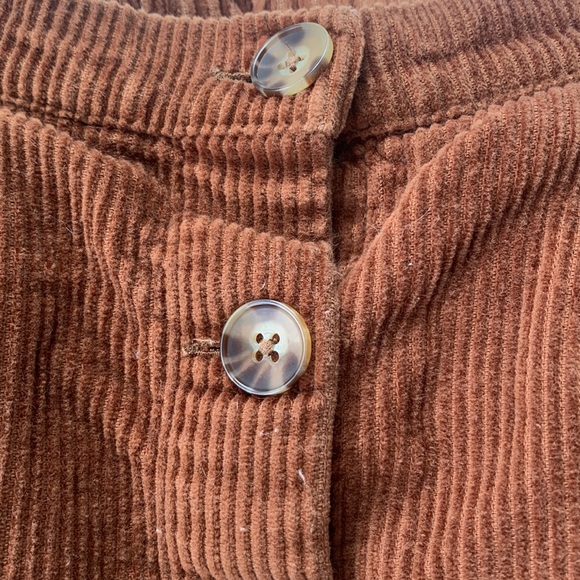 GAP 6/7 Brown Corduroy Skirt Small EUC  Elastic Waist - Picture 2 of 7